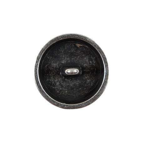 Italian Silver Zamac Perforated Metal Button - 36L/23mm
