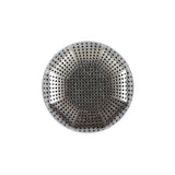 Italian Silver Zamac Perforated Metal Button - 36L/23mm