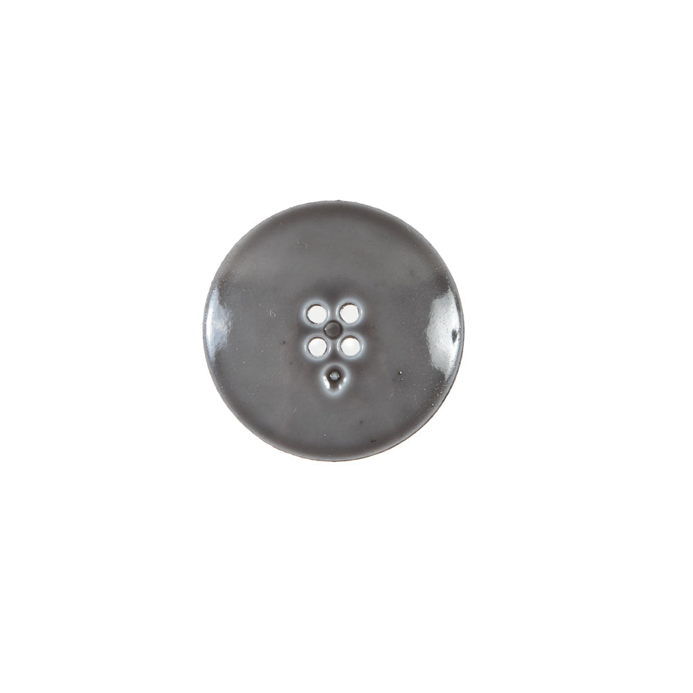 Italian Gray Textured Button - 24L/15mm