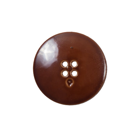 Italian Toffee Brown Textured Button - 36L/23mm