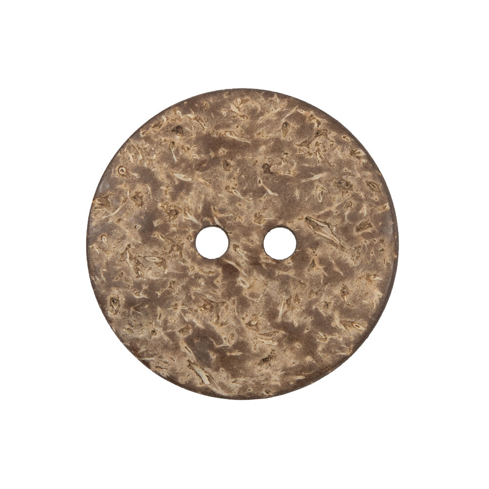 Italian Black Etched Coconut Button - 40L/25.5mm