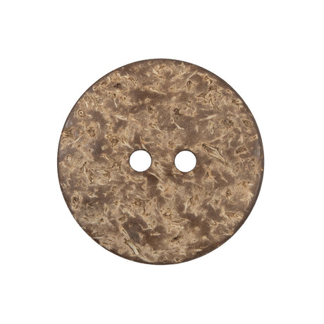 Italian Black Etched Coconut Button - 40L/25.5mm