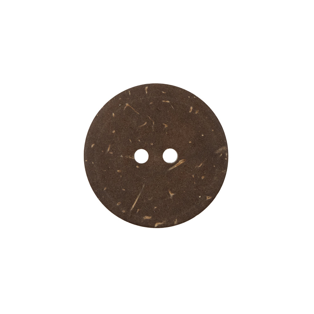 Italian Beige and Silver Carved Coconut Button - 32L/20mm