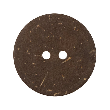 Italian Beige and Silver Carved Coconut Button - 48L/30.5mm