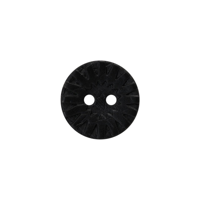 Italian Brown Carved Coconut Button - 24L/15mm