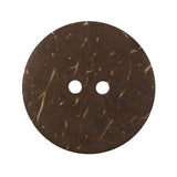 Italian Brown Carved Coconut Button - 48L/30mm