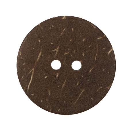 Italian Brown Carved Coconut Button - 48L/30mm