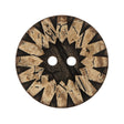 Italian Brown Carved Coconut Button - 48L/30mm