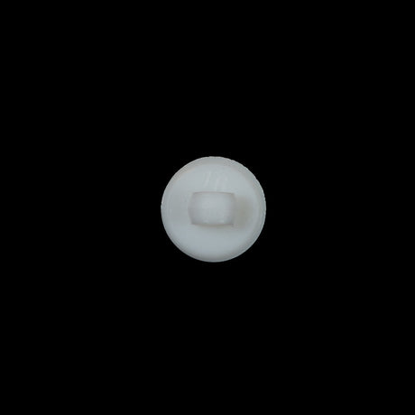 Italian White Spiral Etched Plastic Button - 16L/10mm