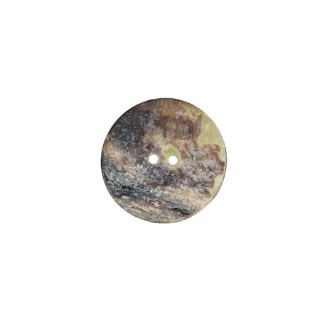 Italian Black and White Checkered Mother Of Pearl Button - 24L/15mm