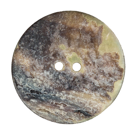 Italian Black and White Checkered Mother Of Pearl Button - 54L/34mm