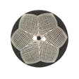 Italian Black and White Floral Printed Mother Of Pearl Button - 44L/28mm