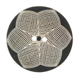 Italian Black and White Floral Printed Mother Of Pearl Button - 54L/34mm