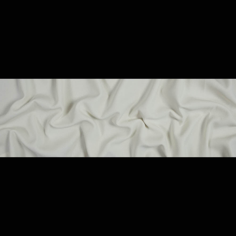 Italian Antique White Virgin Wool Double Crepe