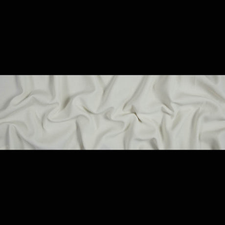 Italian Antique White Virgin Wool Double Crepe