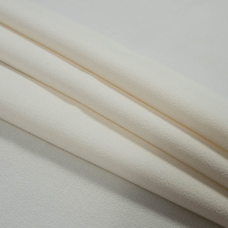 Italian Antique White Virgin Wool Double Crepe