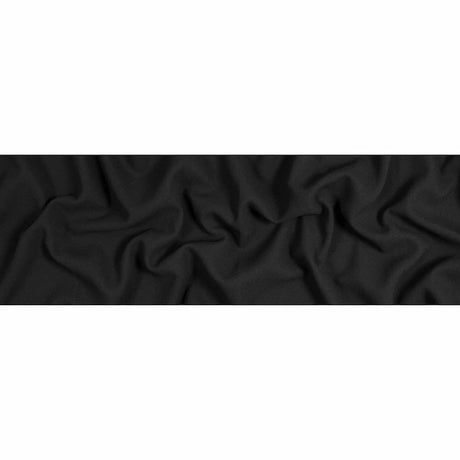 Italian Black Virgin Wool Double Crepe