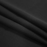 Italian Black Virgin Wool Double Crepe