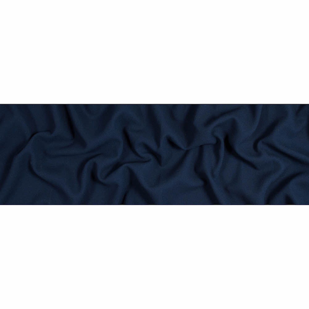 Italian Navy Virgin Wool Double Crepe