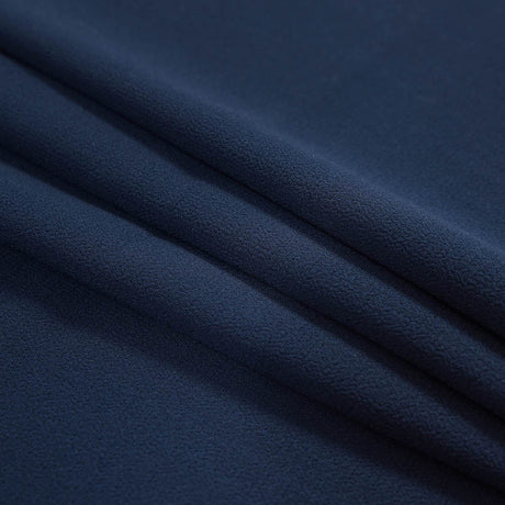 Italian Navy Virgin Wool Double Crepe