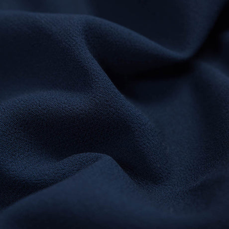 Italian Navy Virgin Wool Double Crepe