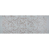 Stretch Net with Sequins - White and Copper Fancy Floral Clusters on Black