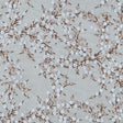 Stretch Net with Sequins - White and Copper Fancy Floral Clusters on Black