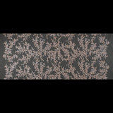 Stretch Net with Sequins - Salmon and Silver Fancy Floral Clusters on Nude