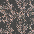 Stretch Net with Sequins - Salmon and Silver Fancy Floral Clusters on Nude