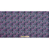 Cotton Voile Print - Hot Pink, Pale Aqua and Black Iris Floral