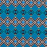Campanula Blue and Shell Coral Geometric Cotton Poplin