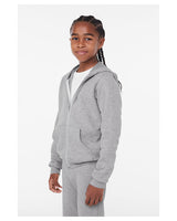 Bella + Canvas® Youth Sponge Fleece Full Zip Hooded Sweatshirt