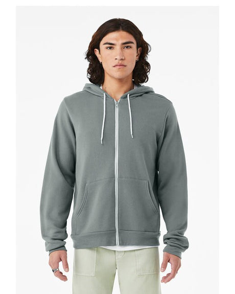 Image 1: Bella Canvas Sponge Fleece Full-Zip HoodieImage 2: Soft fleece zip-up hoodie designImage 3: Premium Bella Canvas full zipper sweatshirtImage 4: Blank zip hoodie for custom printingImage 5: Comfortable unisex fleece layerImage 6: Casual full zip hoodie apparel