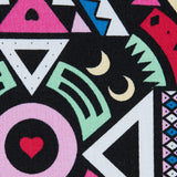Victoria Blue/Magenta Multicolor Geometric Printed Stretch Cotton Twill