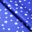 Twinkle Stars Poly Spandex Fabric - White Stars On Blue, 58/60" Width (1 Yard)