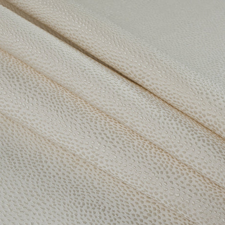 Ivory Textured Dots Polyester Woven