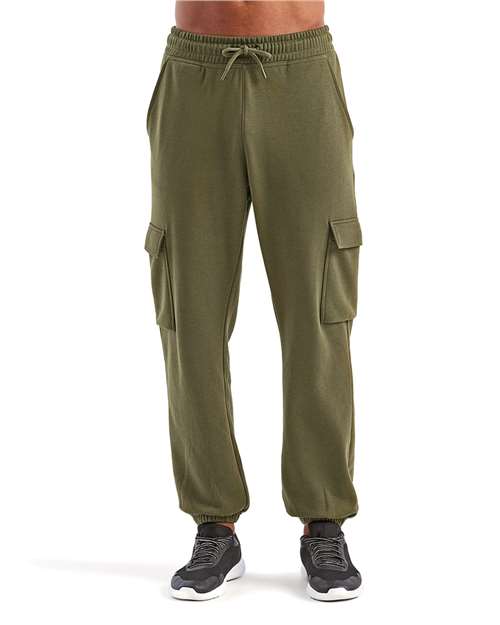 Unisex Cotton Blend Riley Cargo Joggers with Fleece & Utility Pockets