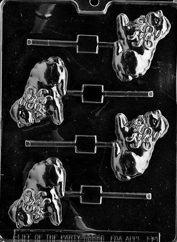 Lamb With Bow Lolly Chocolate Mold - LPE199