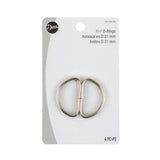 Dritz 4pc Nickel D-Rings - 1.25"