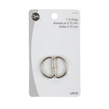 Dritz 4pc Nickel D-Rings - 1"