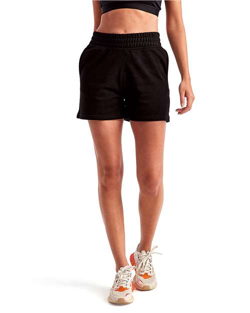 Women's High Waist Cotton Blend Jogger Shorts with Elastic Waist