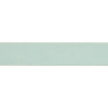 Stretch Velvet Ribbon Trim Made in Italy - 0.875" - Pale Mint - Gislaine Collection