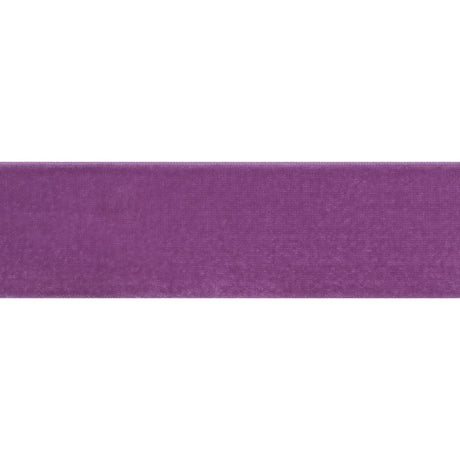 Stretch Velvet Ribbon Trim Made in Italy - 1.5" - Purple - Gislaine Collection