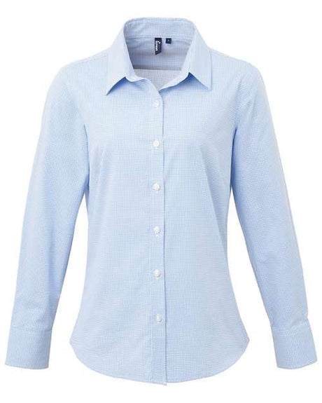 Women's Microcheck Gingham Cotton Shirt