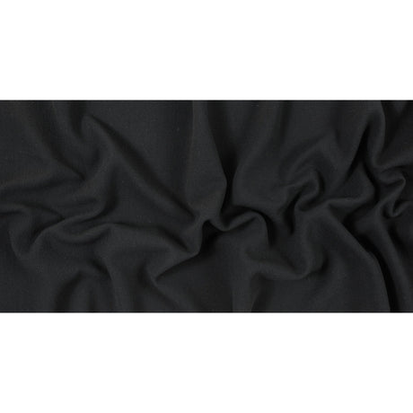 Black 100% Double Wool Crepe