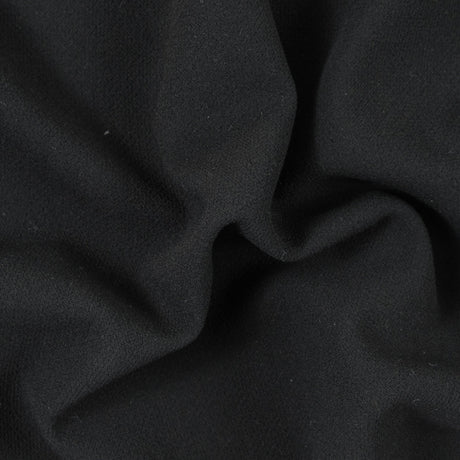Black 100% Double Wool Crepe