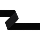 Stretch Velvet Ribbon Trim Made in Italy - 1.5" - Black - Gislaine Collection