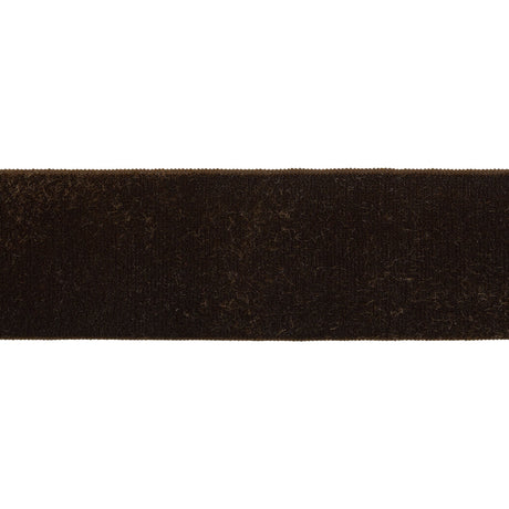 Stretch Velvet Ribbon Single Faced - 1.375" - Brown