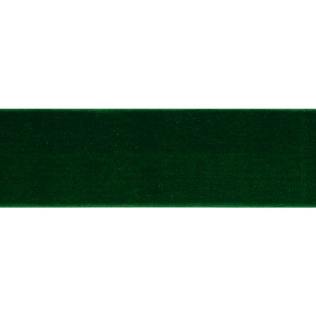 Stretch Velvet Ribbon Trim Made in Italy - 2" - Emerald Green - Gislaine Collection