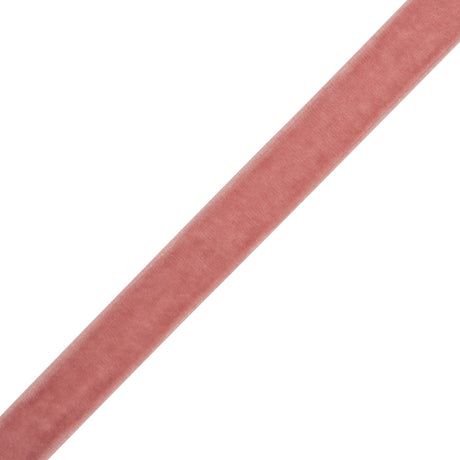 Stretch Velvet Ribbon Trim Made in Italy - 0.625" - Dusty Rose - Gislaine Collection